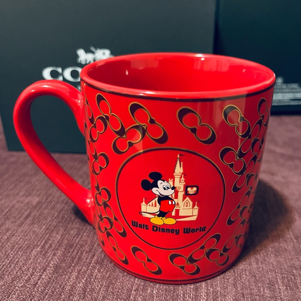Coach Disney Park Mug Red - New In Box